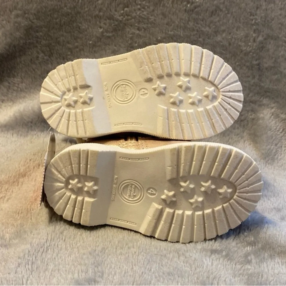 Wonder Nation Shoes Girls‎ Size 4 Stars Velcro New With Tags Side Zip